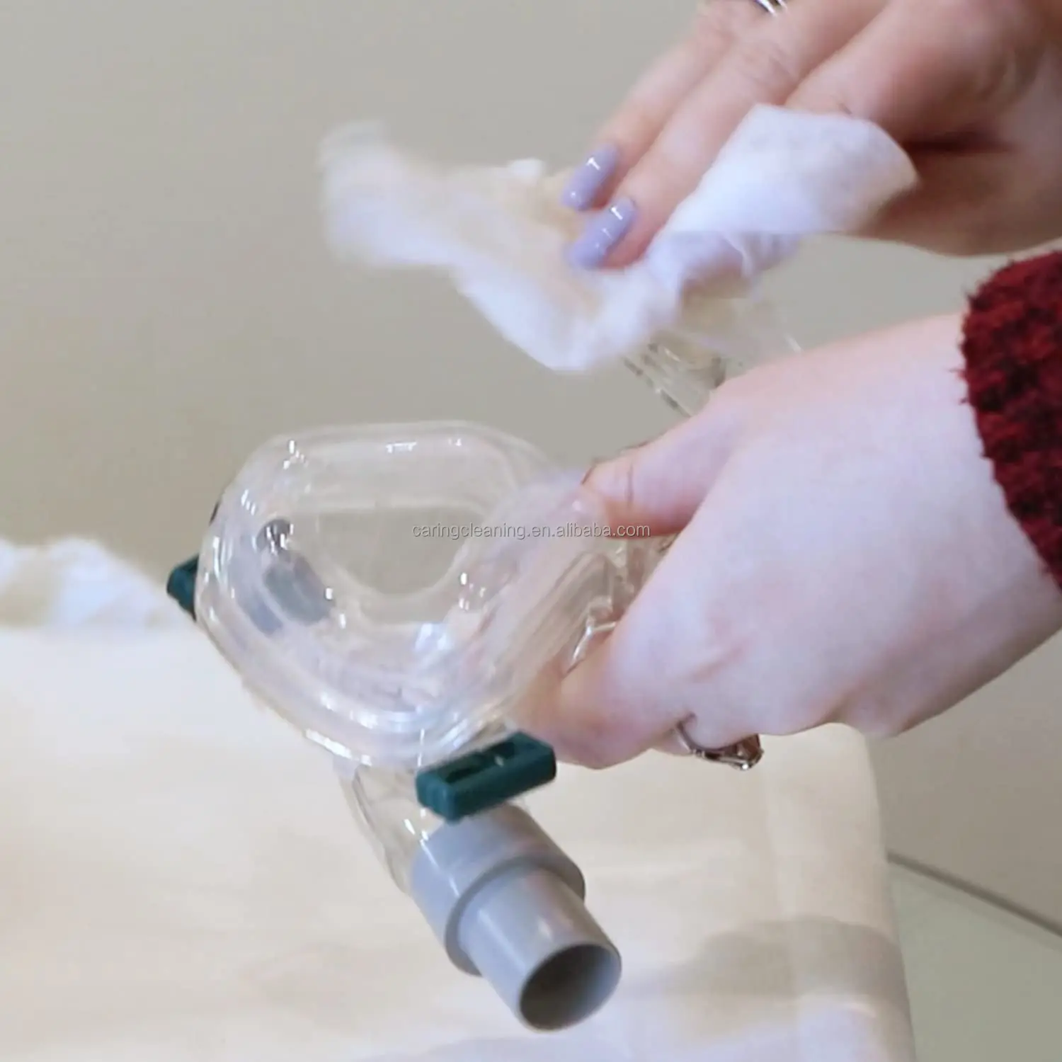 Private label 80ct Non scent Latex Free CPAP Mask Antibacterial Cleaning Wet Wipes