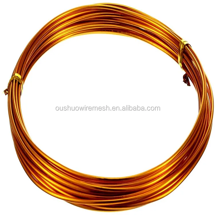 High quality 1mm soft copper aluminum craft wire for jewelry making and bonsai training decoration