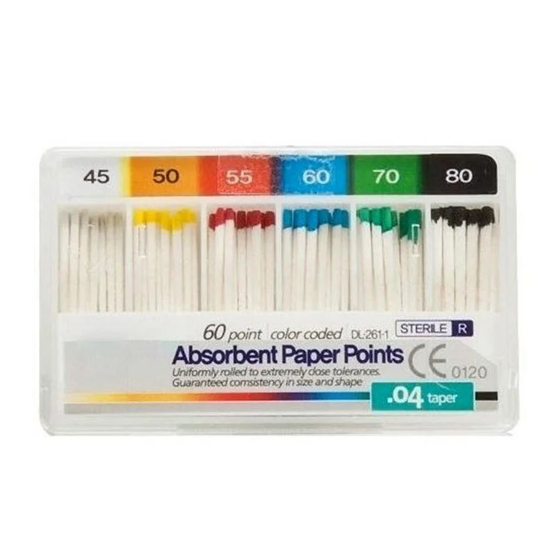 Dental gutta percha points/absorbent paper points with 02 04 06 Taper P Series Mixed Sizes