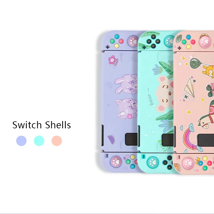  Жесткий Кристальный защитный чехол с цветным узором для Nintendo Switch Защитные Чехлы