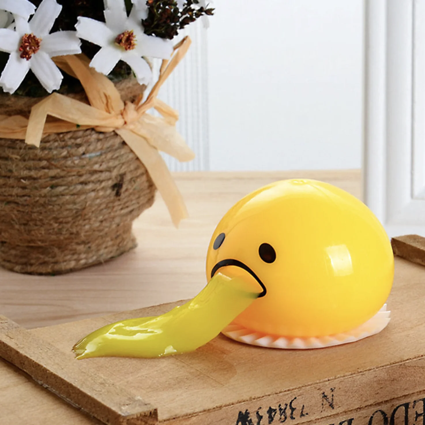Fidget Toy Egg Yolk Anti Stress Reliever Relief Fun Gift Yellow Lazy Egg Joke Toy Ball Egg Squeeze Funny AntiStress Gift