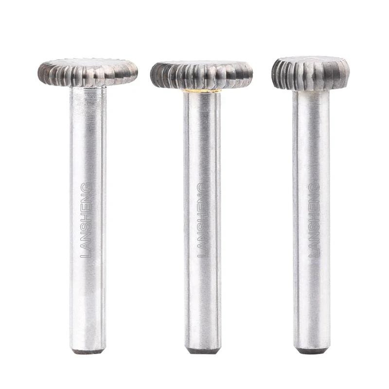 Tungsten Steel Grinding Head Slotting Metal Arc Disc Flat Head T1203M03 Alloy File Drill Bit Burr 3mm Carbide T Type Rotary Rasp