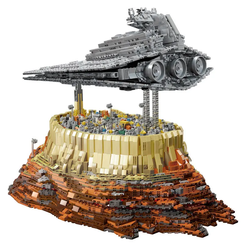 
StarCraft puzzle Jida city under the city of soldiers 90007MOC spacecraft small particle building blocks toy same style 21007 