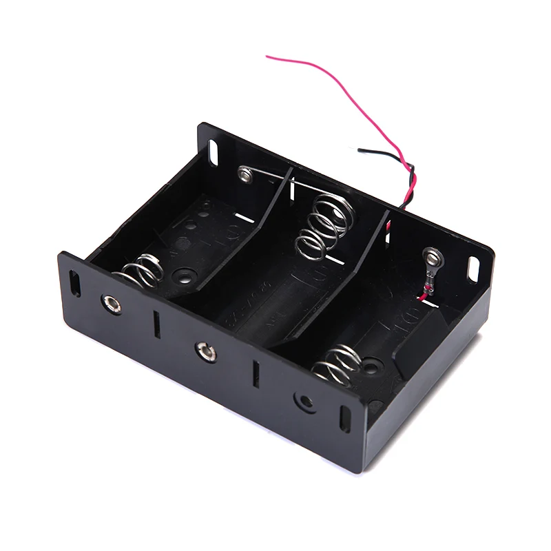 High Quality 3*D Abs Eo-Friendly Material 4.5V Um1*3 Battery Cell Holder Box Storage Bracket With Wire Leads