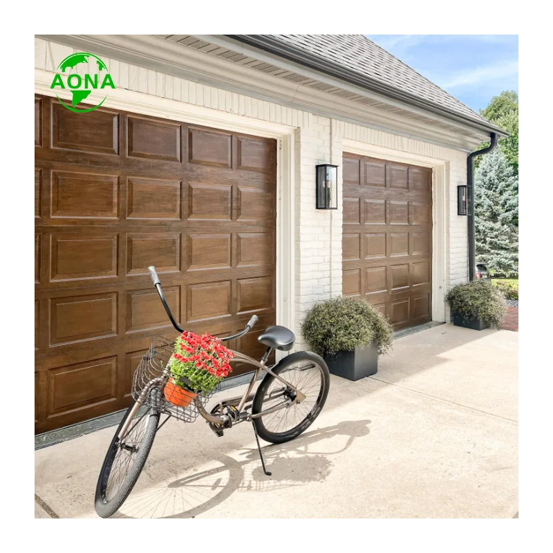 16x8 automatic autonated steel panel garage doors