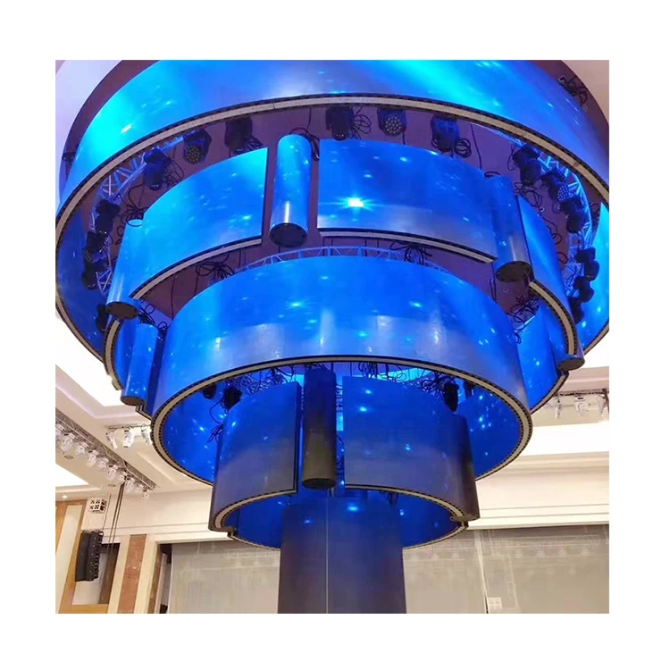 P1.5 P2 P3 round circle led screen soft flexible circular round led screen video wall indoor round led screen