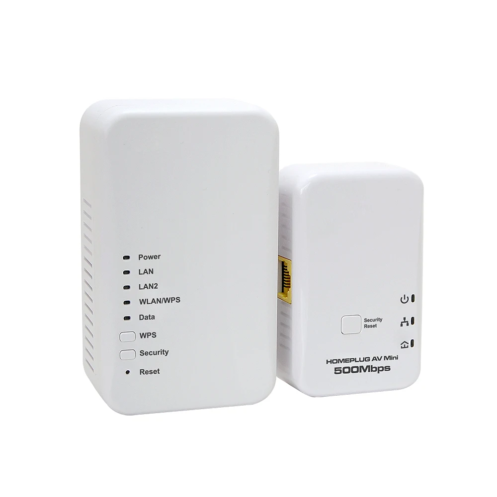 NEW Home Plug AV500 wifi 300Mbps Powerline Adapter plus 500mbps wired Ethernet PLC(2 UNITS=WiFi+Wired)