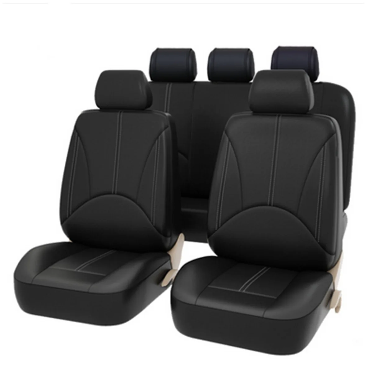 4pcs/9pcs PU leather seat cover for Four Seasons general 5 seater