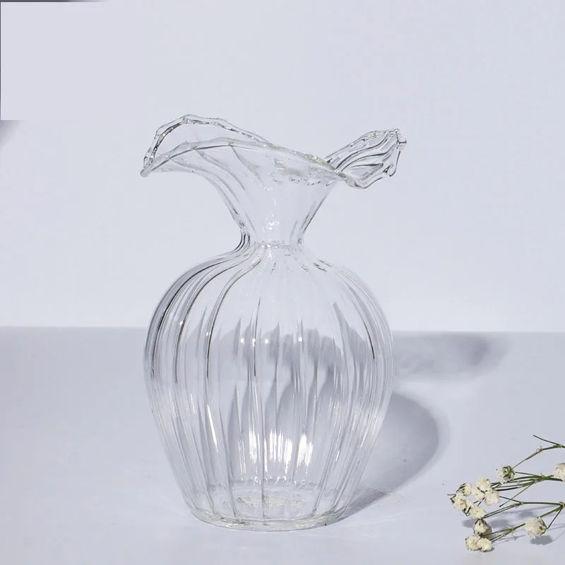 Clear Transparent Decorative Glass & Crystal Vases for Home Decor Wedding Anniversary Tabletop Decoration Perfect Gift