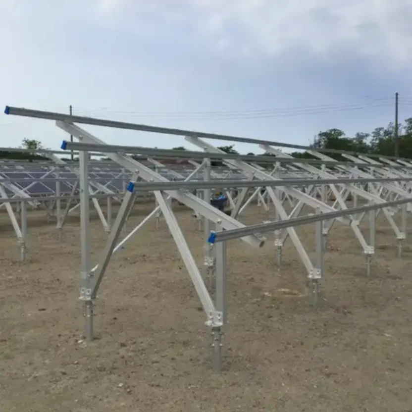 High Strength Carbon Steel Solar Panel Ground Rack System Ground Mounted Structures for Solar Plants Mount