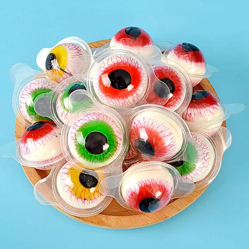 Hot selling popular scary panic eye ball soft gummy candy for Halloween party