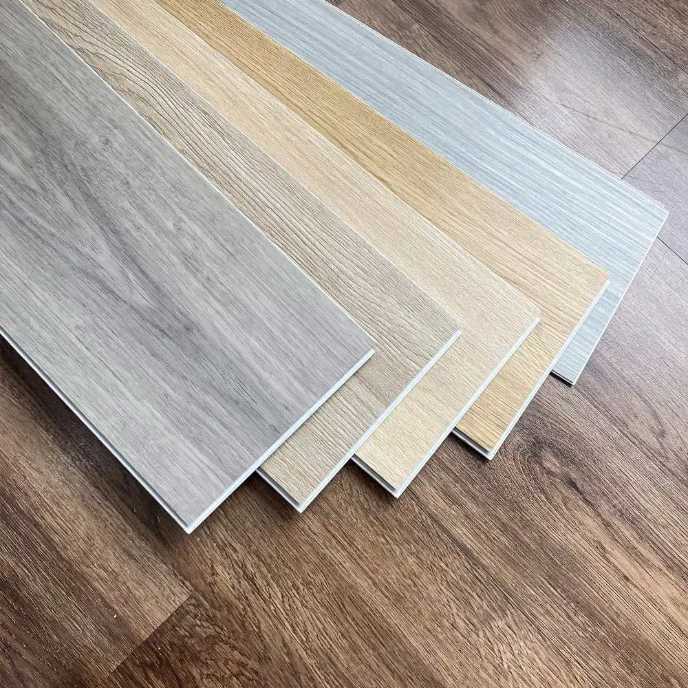 Low Price Pvc Flooring Vinyl Plastic Dark Red Wood Grain Spc Flooring