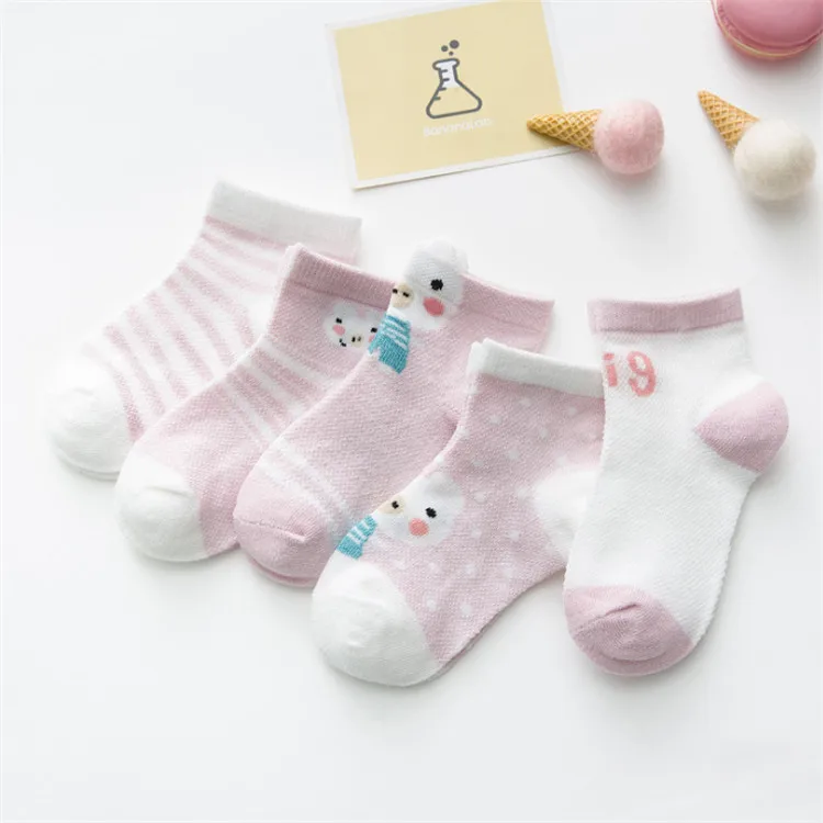 Wholesale  High Quality 5 Pairs Animal Baby Socks China Yiwu Cheap Kids Baby Socks