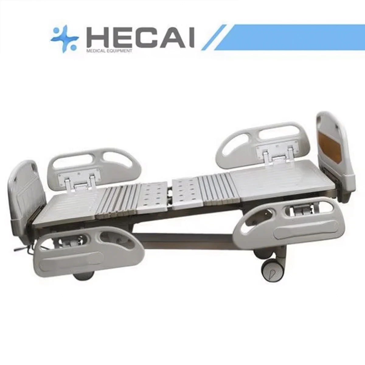Hecai Mobile Hospital Clinic Patient 4 Cranks Multifunction Manual Medical Bed