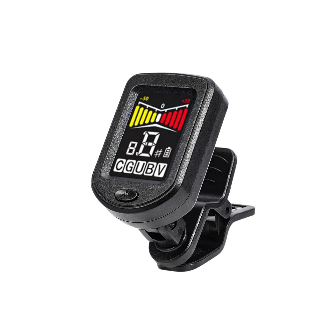 Wholesale chromatic tuner lcd clip-on/clip on guitar tuner electric with battery for stringed instrument part guitar accessories