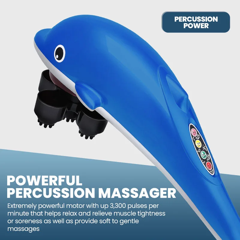 Powerful Handheld Multifunction Dolphin Vibrating hammer massager Energy King Massager