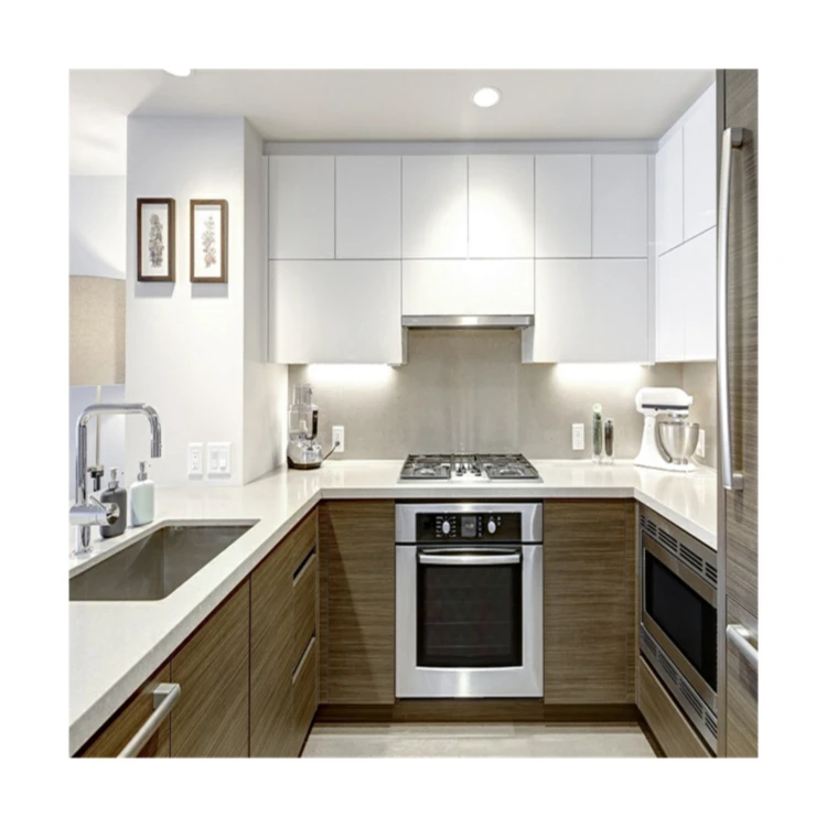Promotion Kitchen Cabinet Modern Modern Prima Construction Kitchen Microwave Cabinet Top Kitchen Furniture Pvc Paper