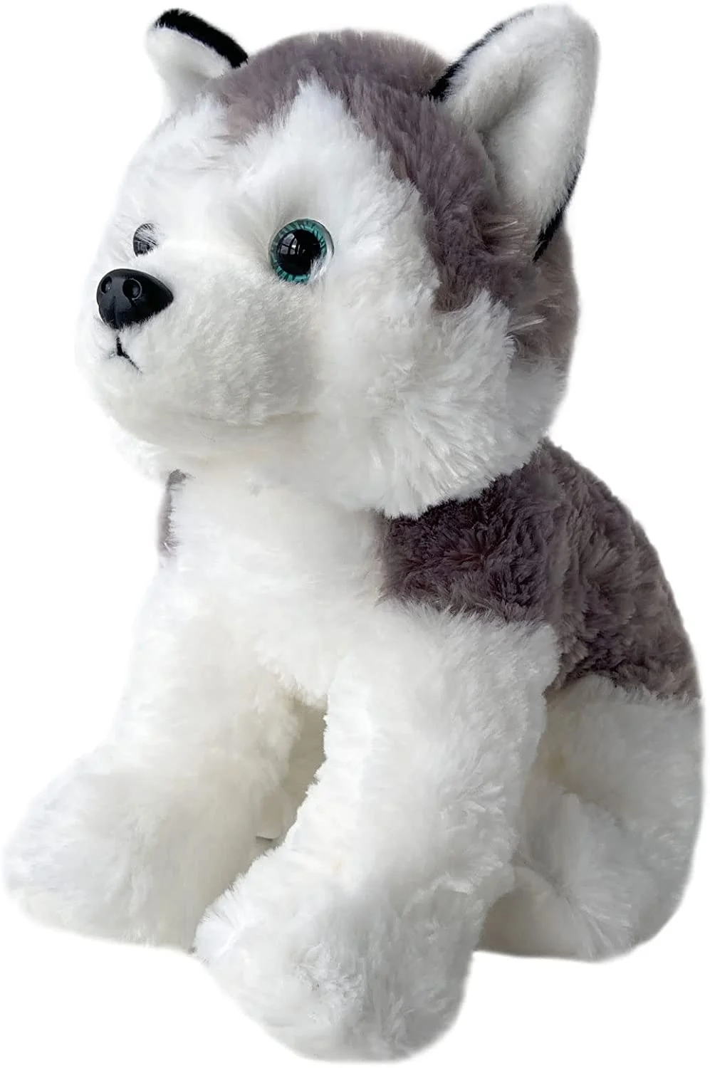Bstaofy Husky Stuffed Animal Puppy Plush Toys Dog Realistic Soft Cuddle Adorable Gifts for Kids Toddlers on Birthday Christmas F