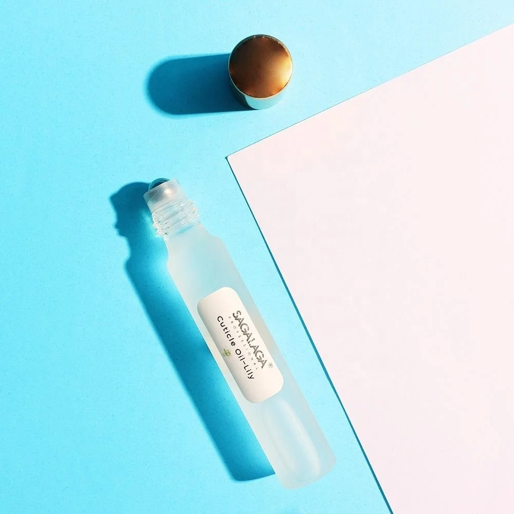 Set Nail Salon Care Revitalizer  Labeled Roller Pen Personalized fruits flower scented Organic Vegan Cuticle Oil Vitamin E