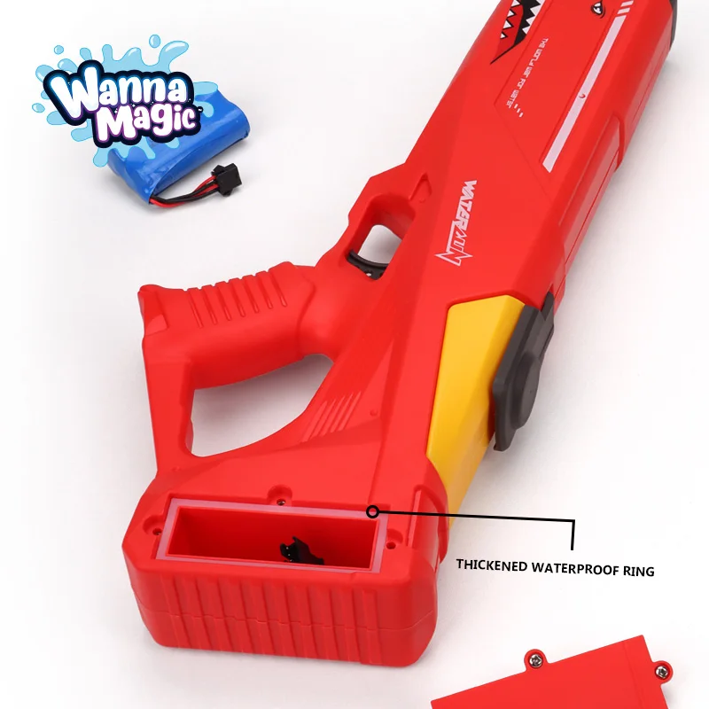 Hot Summer Sale PC Plastic Material Electric Long Distance Water Gun Automatic Burst Shark Design for Kids and Adults