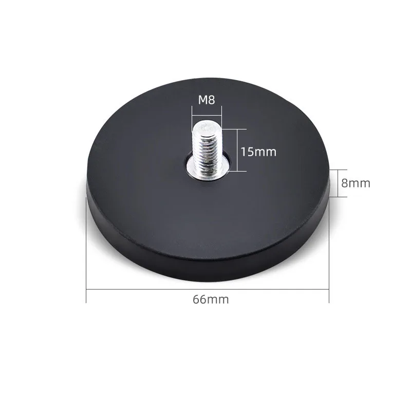 Strong Neodymium Ndfeb Rubber Covered Magnets Rubberized Magnet With Male Screw Thread