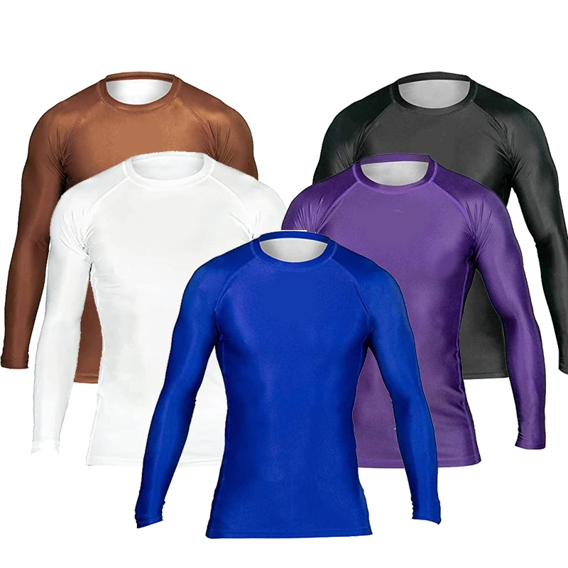 Custom Logo High Quality Wholesale Plain Swim Shirts Printed Long Sleeve Mma For Men Bjj Rashguard Rash Guard