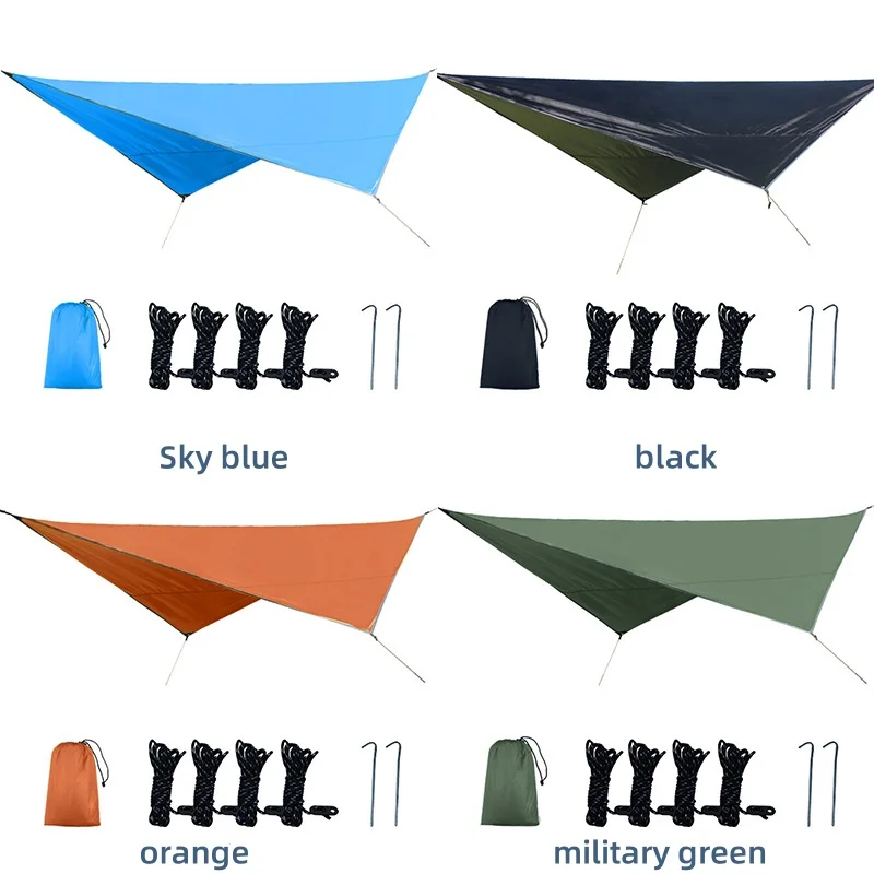 Rain Tarp Tent Shelter Portable Picnic Shadow Large Tarp Shelter Tents Camping Fly Sheet