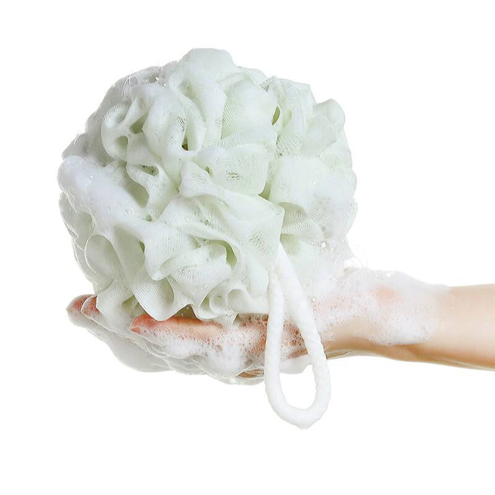 Wholesale All Natural 20G~60G Large Bath Sponge Body Scrubber Mesh Shower Pouf Bath Ball Sponge For Exfoliating