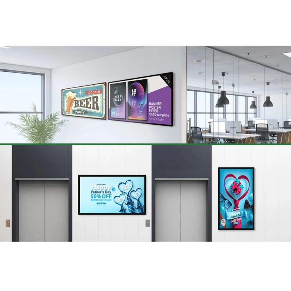 Hot 55 Inch Digital Signage 4K LCD Kiosk Display Outdoor Wall Mounted Digital Signage