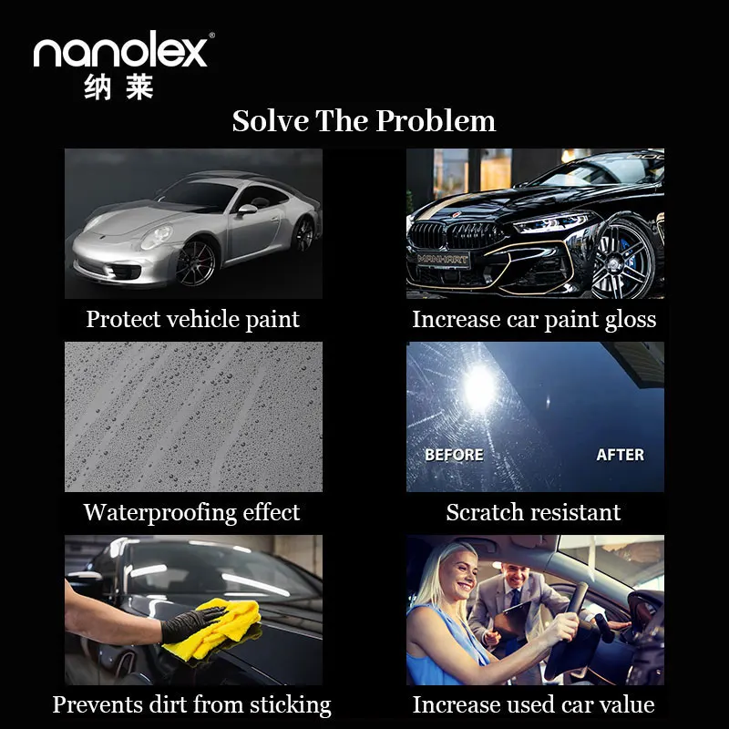 Nanolex L 907 Advanced White Car Wax Ultimate Scratch Resistance & High Gloss Protection White Car Whitening Brightening Paste