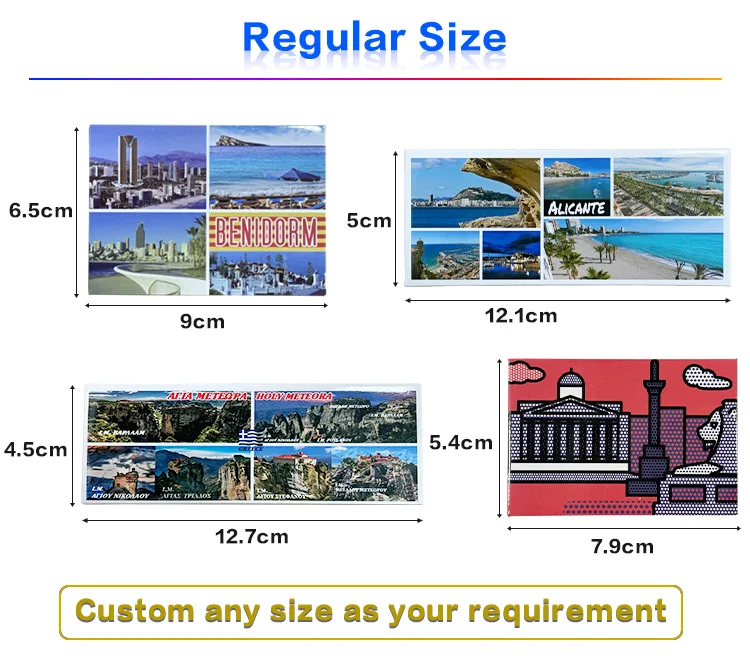 Promotional Custom Rome Italy Scenery Tin Fridge Magnets Tinplate Fridge Magnets Tourist Souvenir Tin Plate Fridge Magnets