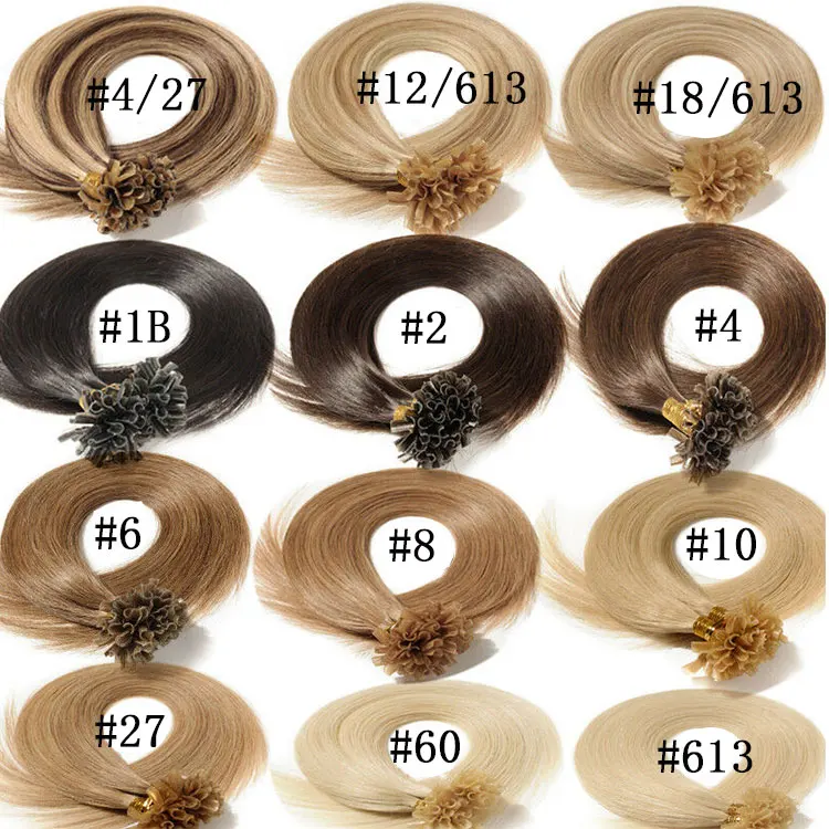 Hair Remy U Tip Pre Bonded Extension Remy Human Keratin Hair U Tip Hair Extensions