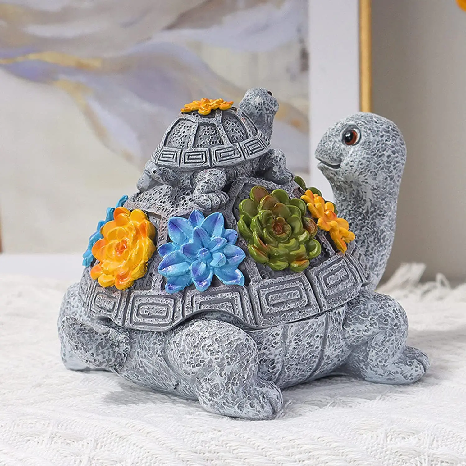 ATY155 Wholesale Creative Tortoise Desk Ornament Resin Ashtray Turtle Ashtray