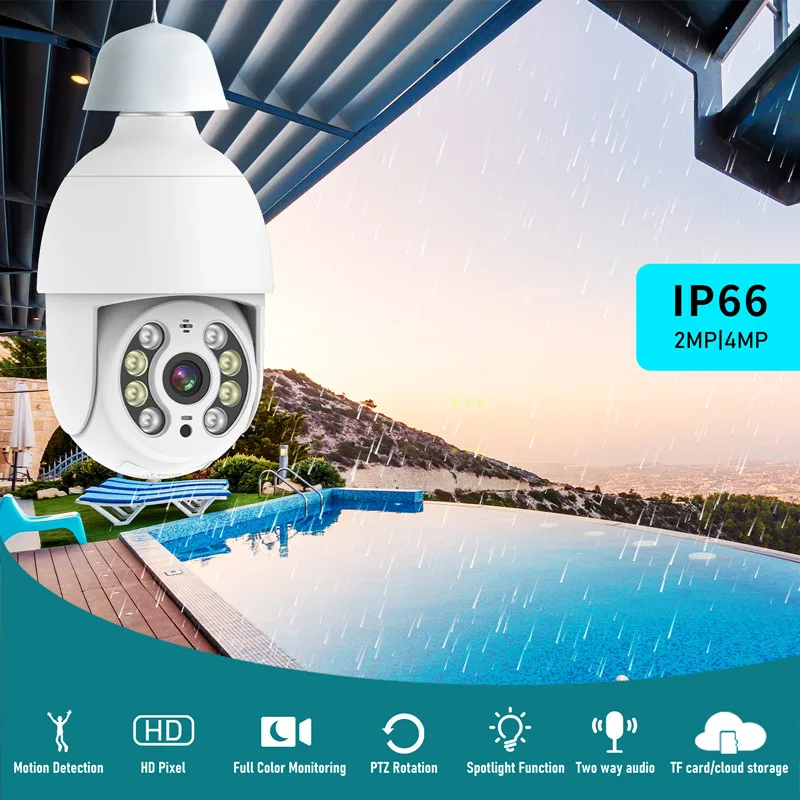 Outdoor Security Cameras 360 3MP Smart Bulb Camera Manufacturer Full Color Night Vision 360 WiFi Camera Home Guard