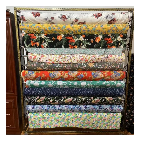 Hot sale wholesale crepe chiffon fabric in stock pure chiffon printed fabric textiles