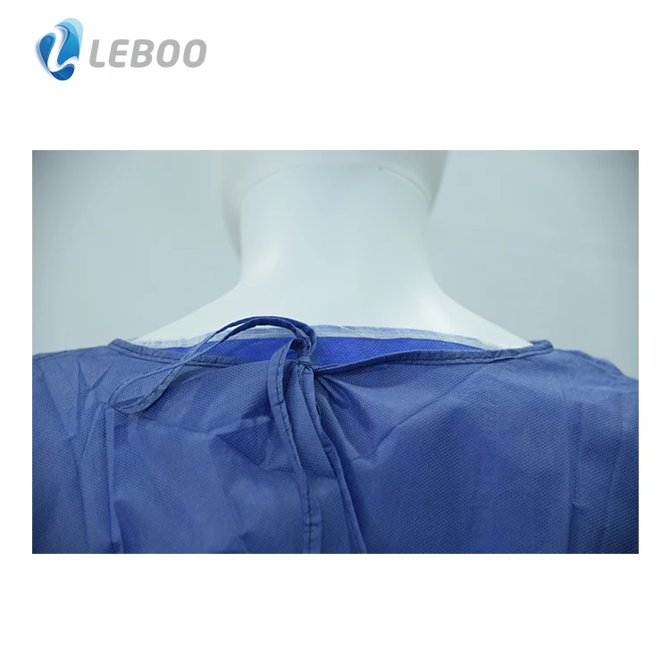 CE, ISO approved short sleeve PP disposable patient gown