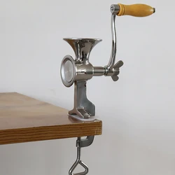 Full stainless steel Small home hand operated cereal Corn rice bean mill grinder for sale