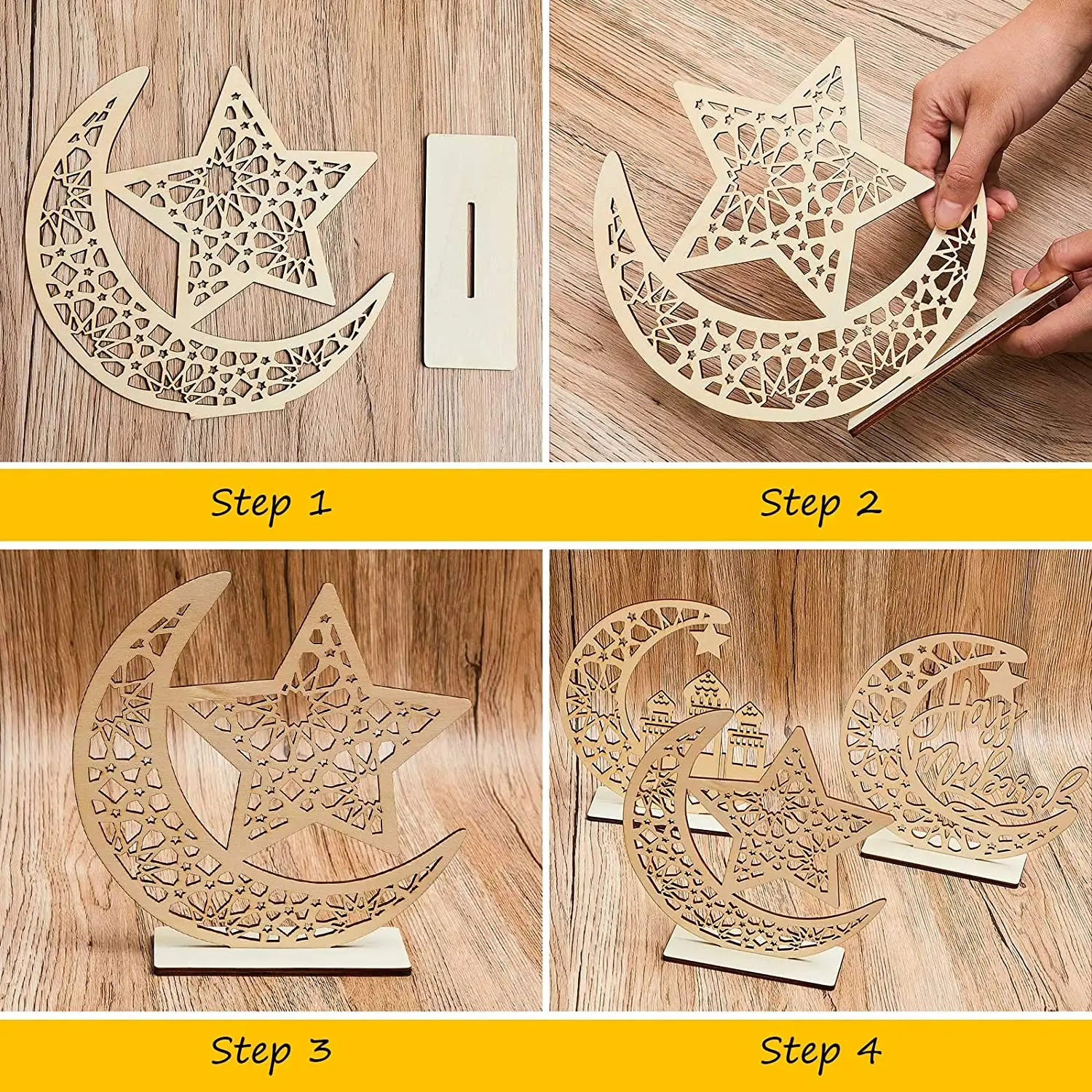 Factory Supplier New brand led decoration for muslim muslim ramadan decoration moon led decoration for muslim iftar eid festival