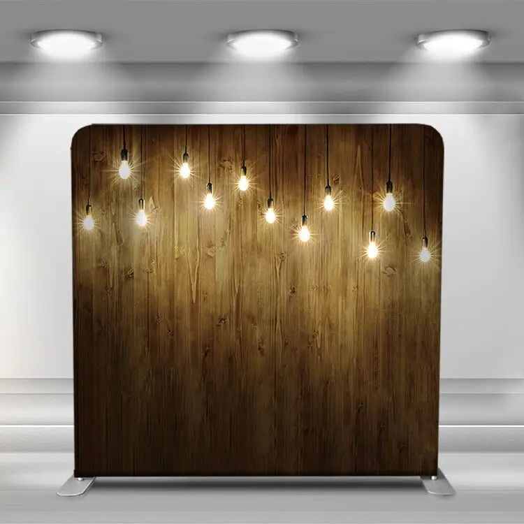 Portable lightweight durable 8x8ft aluminum tube stand tension fabric printing pillow case photo booth backdrop