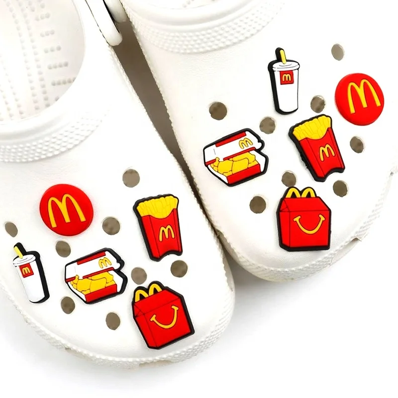 wholesale rubber croc charms McDonald pvc shoe charms for croc