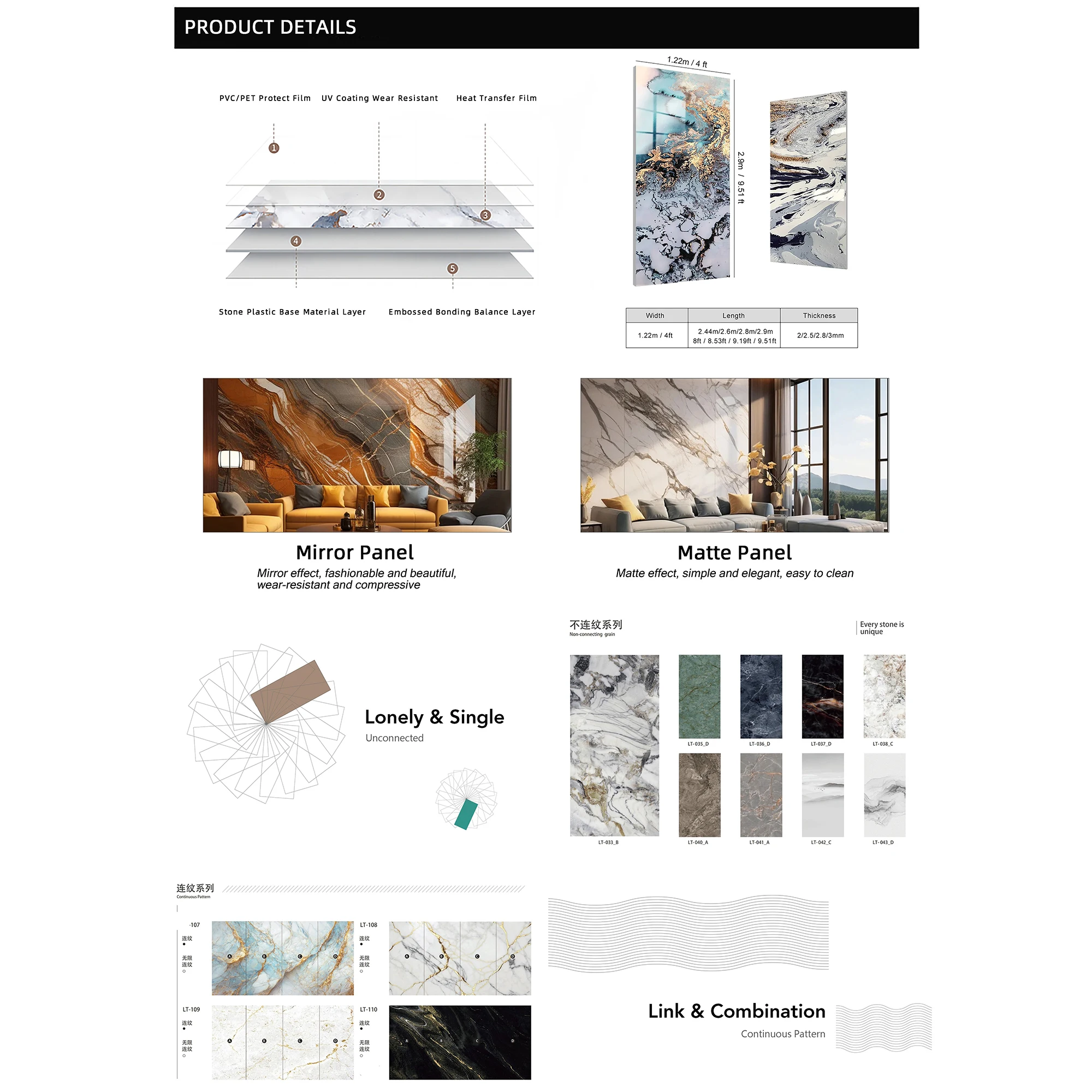 Interior Decorative Marble Alternative Wall Panel Board Cladding PVC Plastic Material UV Marble Sheet