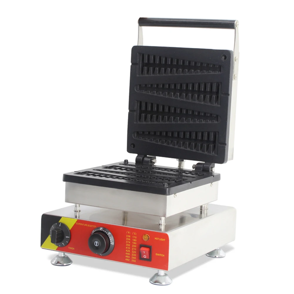 long service time lolly waffle stick maker machine christmas tree shape waffle machine