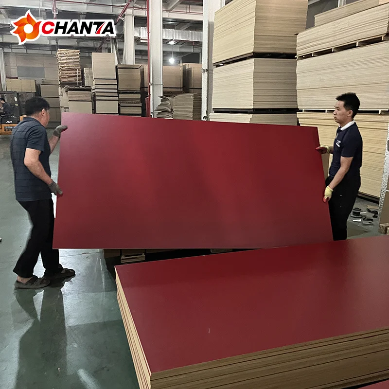 1220x2440mm both sides melamine chipboard mdf 18mm white coloured mdf board