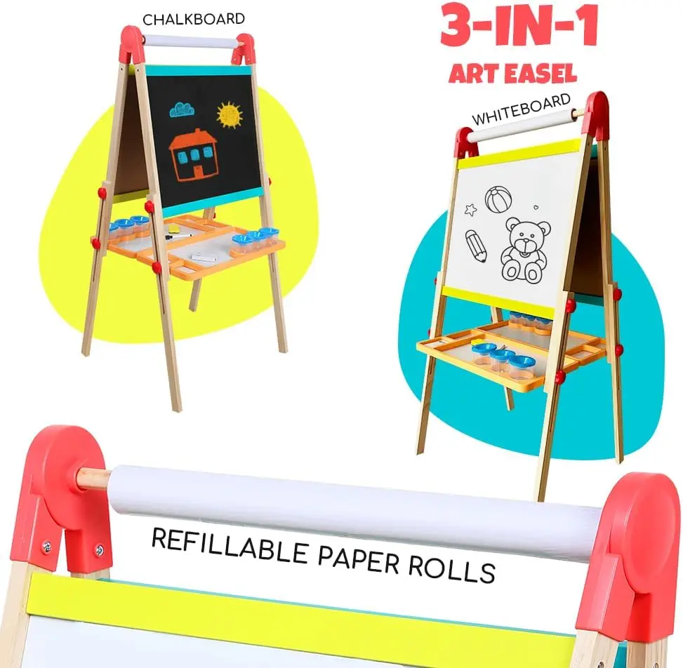 Wood Chalk Board and Black Board Perfect Board for use with School and Home Decoration