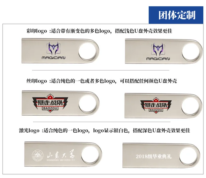 Customs branded Cheapest 8gb 16gb 32gb 64gb silver gold color mini metal usb flash drive