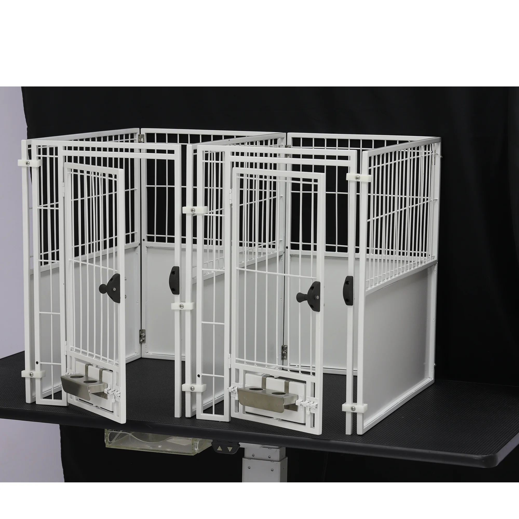 AEOLUS Powder Coated Galvalume Kennel with Wire Grid Door Walk-in Kennel System