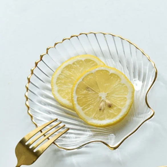 seashell  glass dish thickened fruit plate