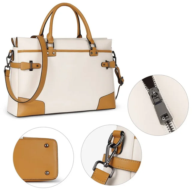 genuine leather briefcase office women handbags large capacity business laptop ladies hand bags shoulder bag