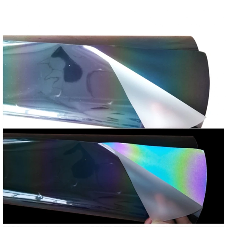 Rainbow Color Reflective HTV Heat Transfer Vinyl Material For T-shirt