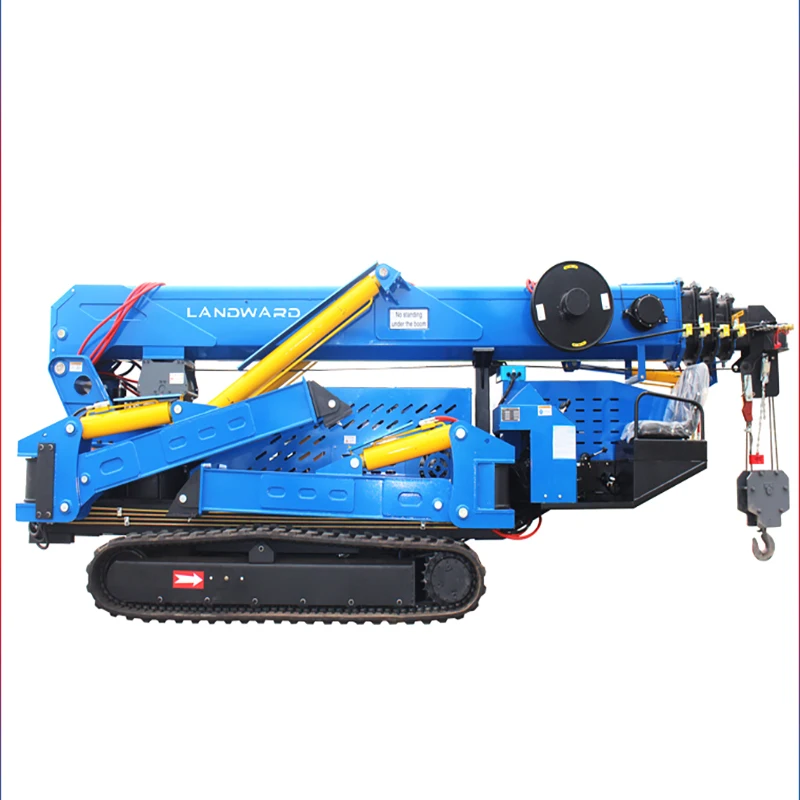 New Design Construction Mini Spider Crane 3T Marine Wireless Remote Control Crane Telescopic Boom Factory
